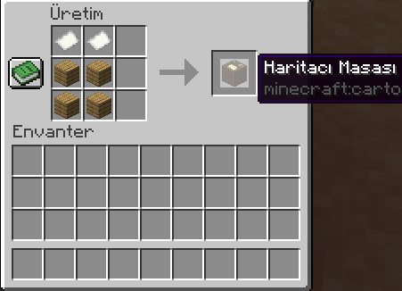 Minecraft Haritacı Masası Yapımı