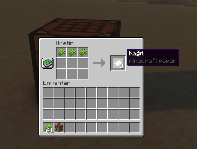 Minecraft Kağıt Yapımı
