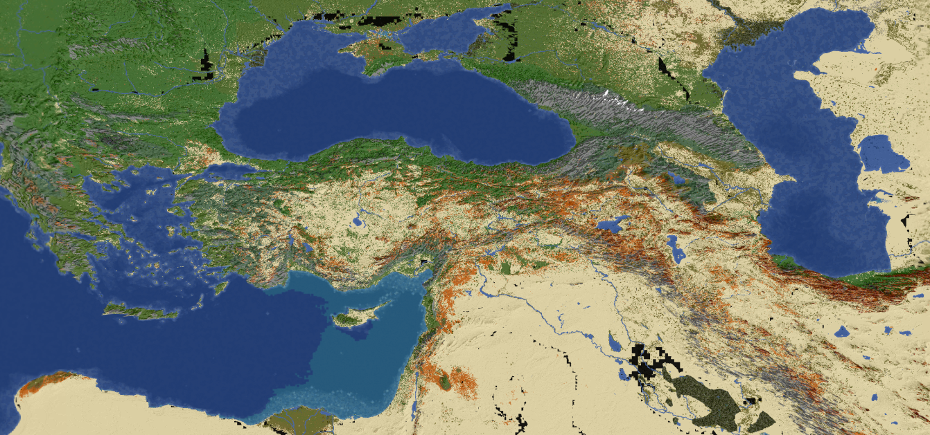 Saloon Network Towny Haritasından Bir Görünüm