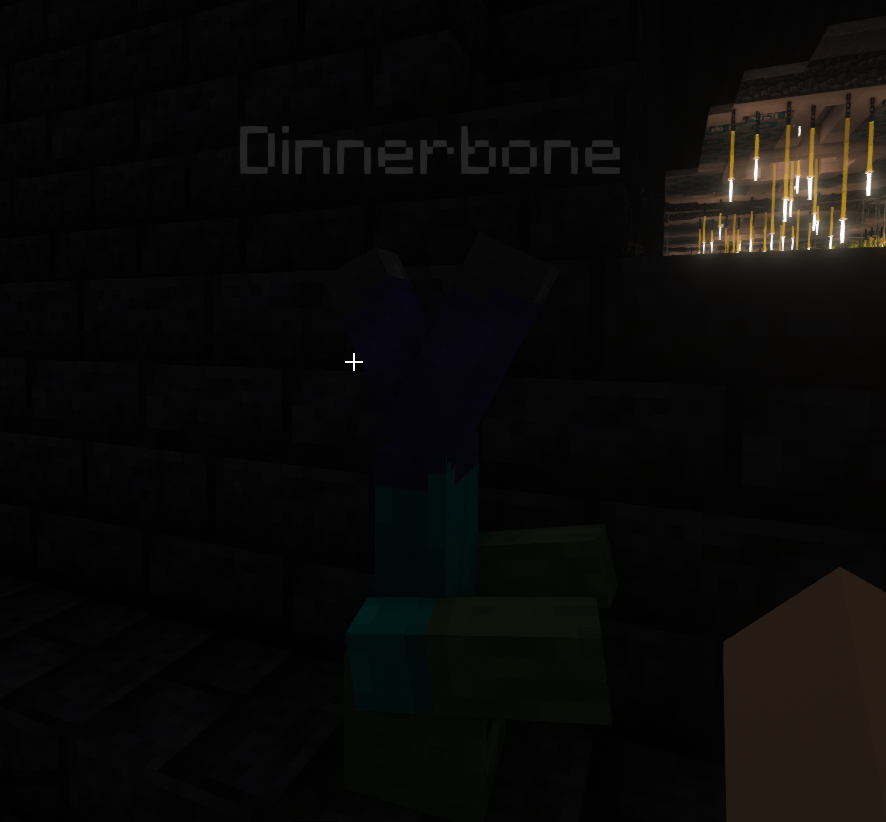 Dinnerbone İsim Etiketiyle Ters Döndürülmüş Bir Zombi Dinnerbone İsim Etiketiyle Ters Döndürülmüş Bir Zombi