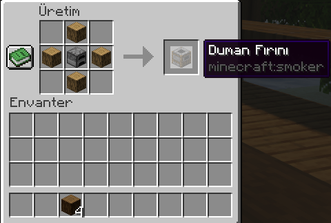 Minecraft Duman Fırını Yapımı Minecraft Duman Fırını Yapımı